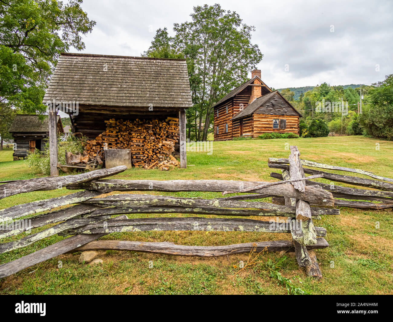 Vance Birthplace State Historical Site in Weaverville North Carolina Stock Photo