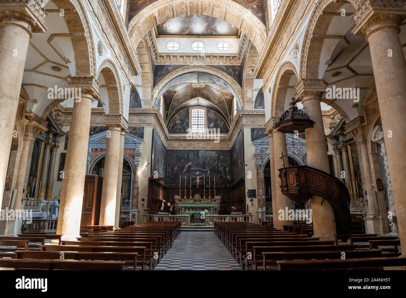 Interior of Cattedrale di Sant’Agata (Cathedral of Saint Agatha) in