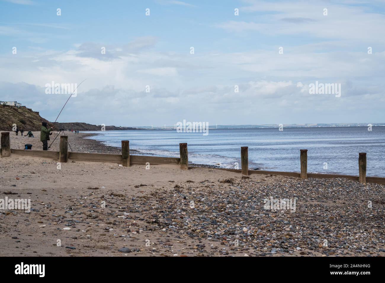 A view of Hornsea Beach - Holderness Coastline, England UK Stock Photo ...