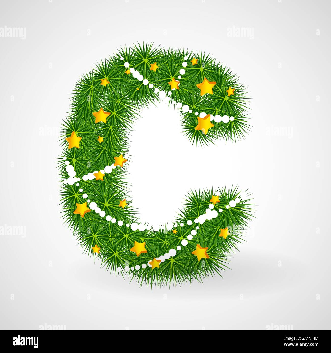 Christmas and New Year tree abc Stock Vector Image & Art - Alamy