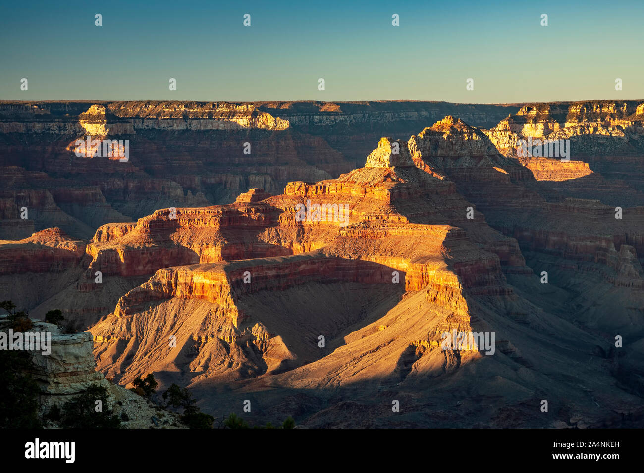 Canyon and buttes from Shoshone Point, Grand Canyon National Park ...