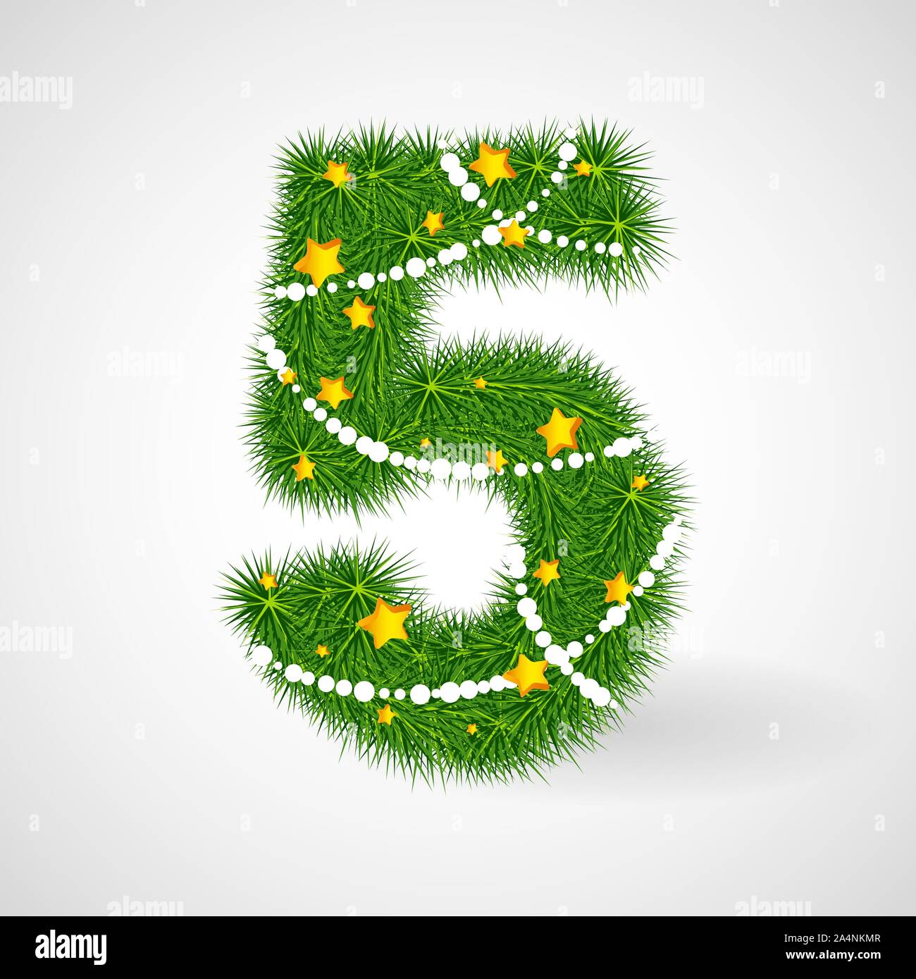 Christmas and New Year tree abc Stock Vector Image & Art - Alamy