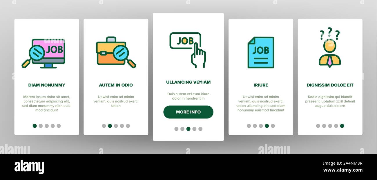 Job Hunting Onboarding Icons Set Vector Stock Vector Image & Art - Alamy