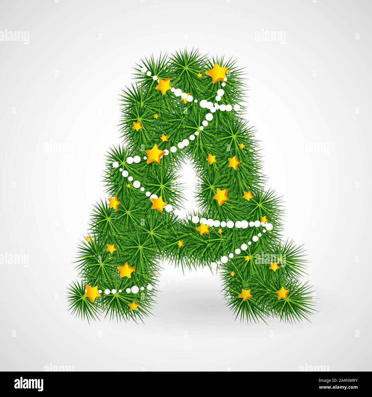 Christmas and New Year tree abc Stock Vector Image & Art - Alamy