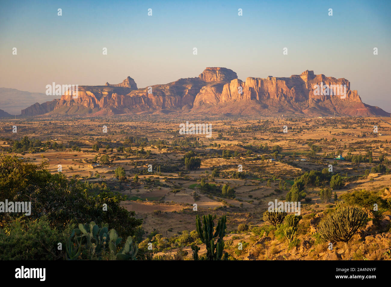 The landscape of Gheralta in Tigray, Northern Ethiopia Stock Photo
