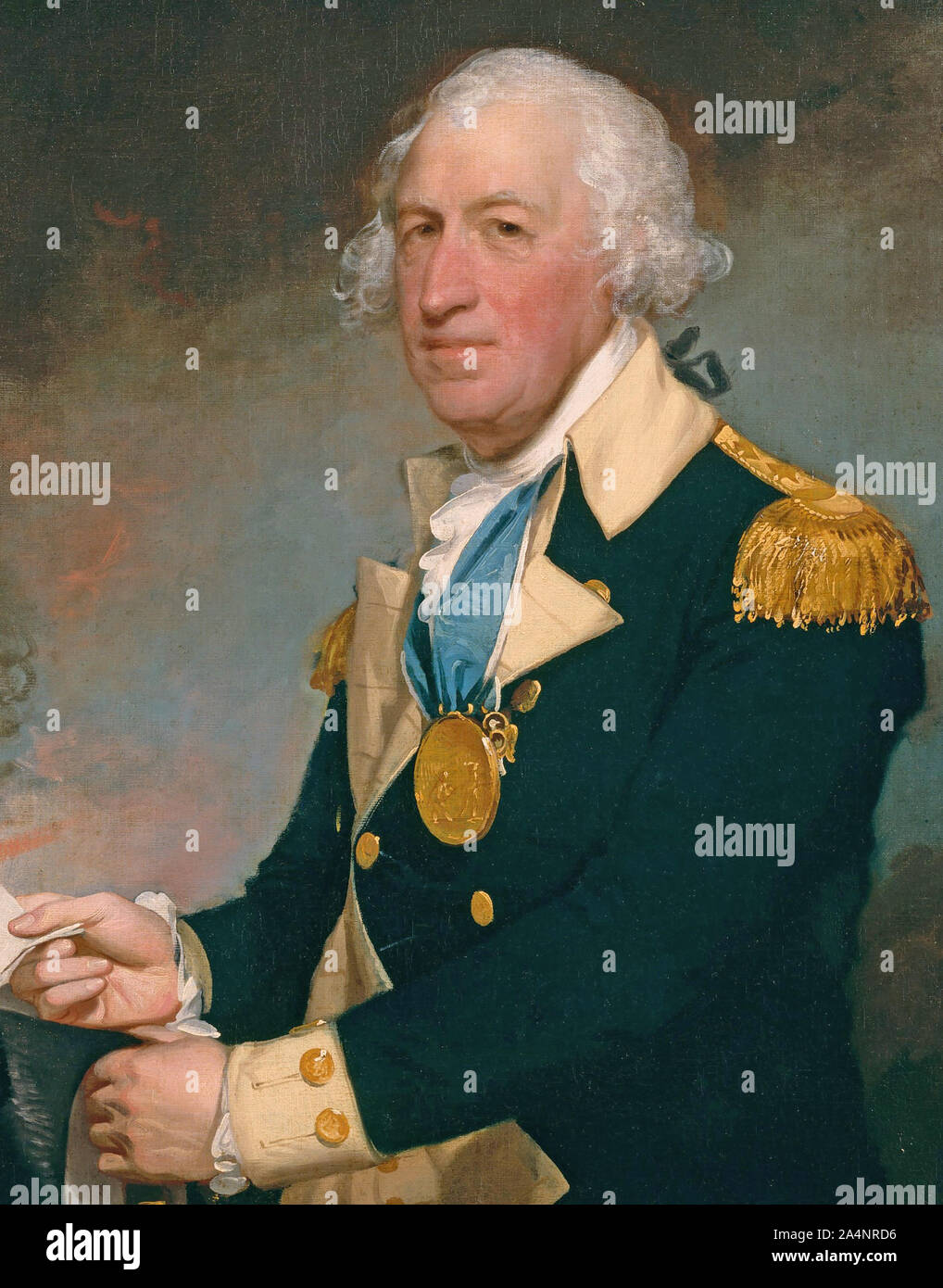 HORATIO GATES (1727-1806) British soldier who served as an American general during the Revolutionary War, painted by Gilbert Stuart Stock Photo