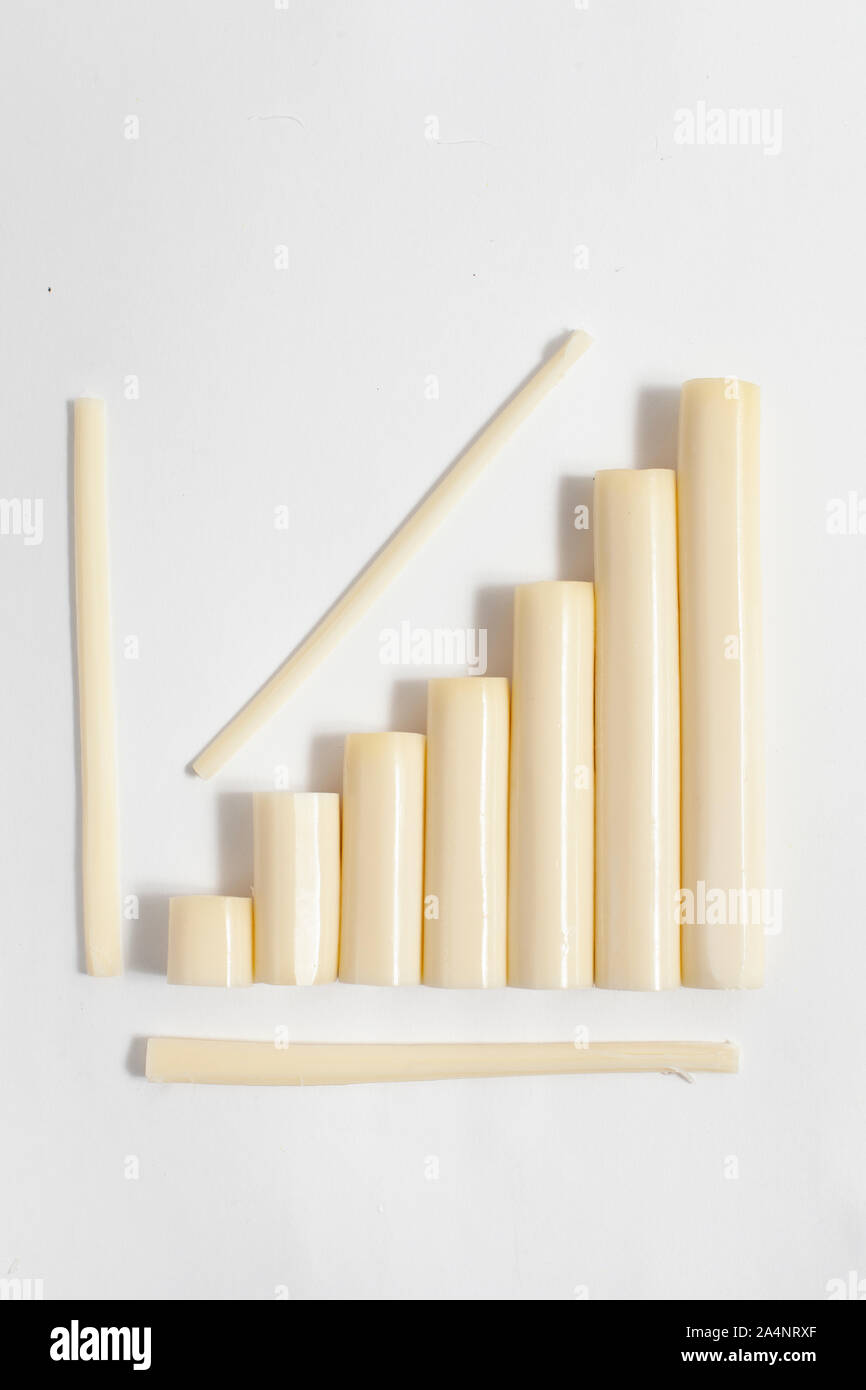 A diagram made of peelable cheese sticks isolated Stock Photo - Alamy