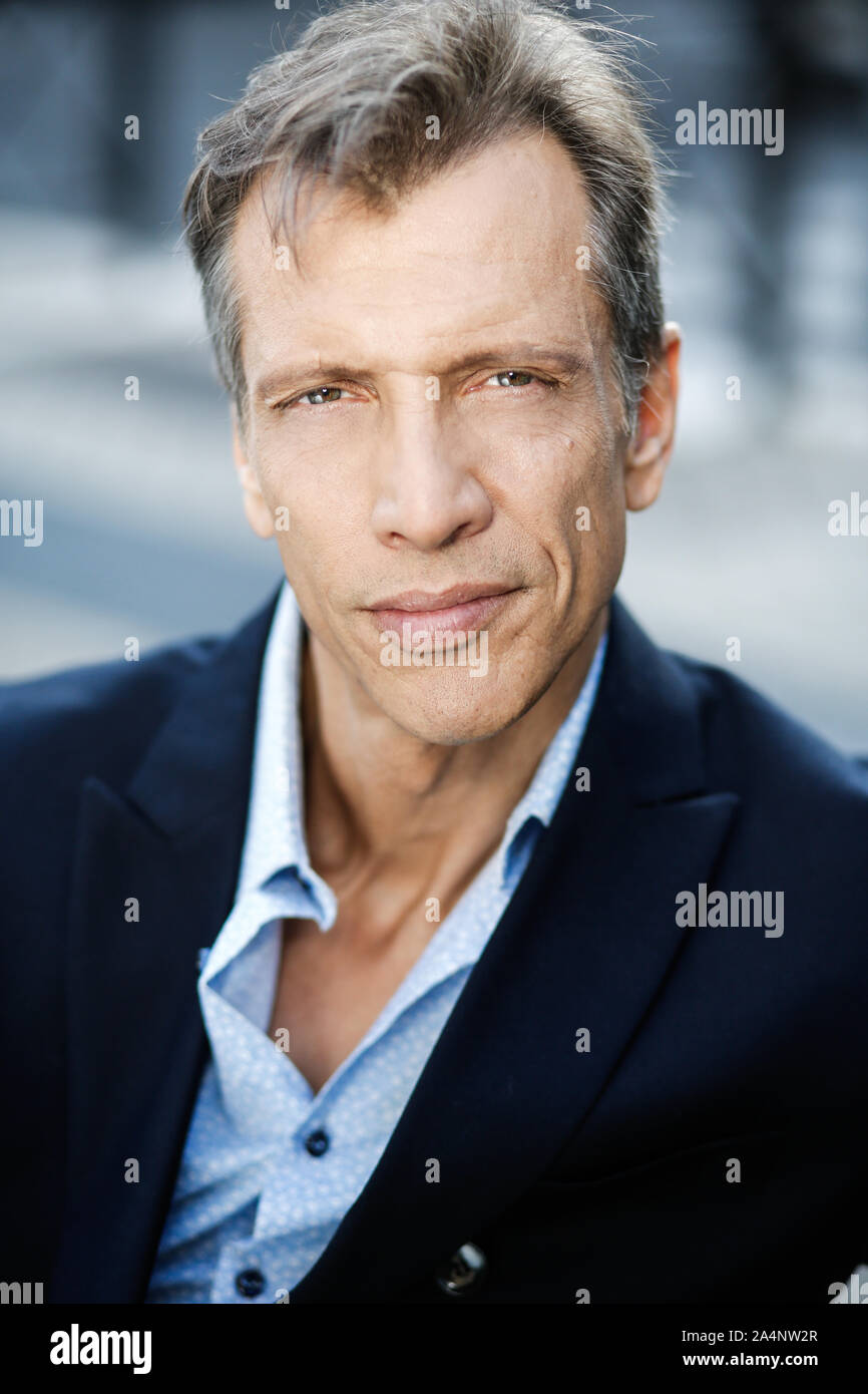 45-50 years old business man looking camera confident Stock Photo