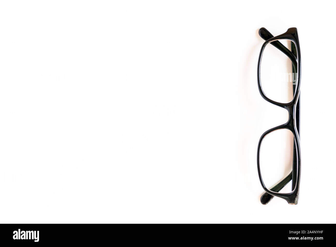 Fasion spectacles on white background. Healthy vision, trendy accessory. Stock Photo
