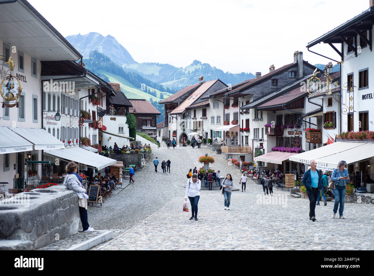 Ancient town of Gruyère, Switzerland Stock Photo Alamy