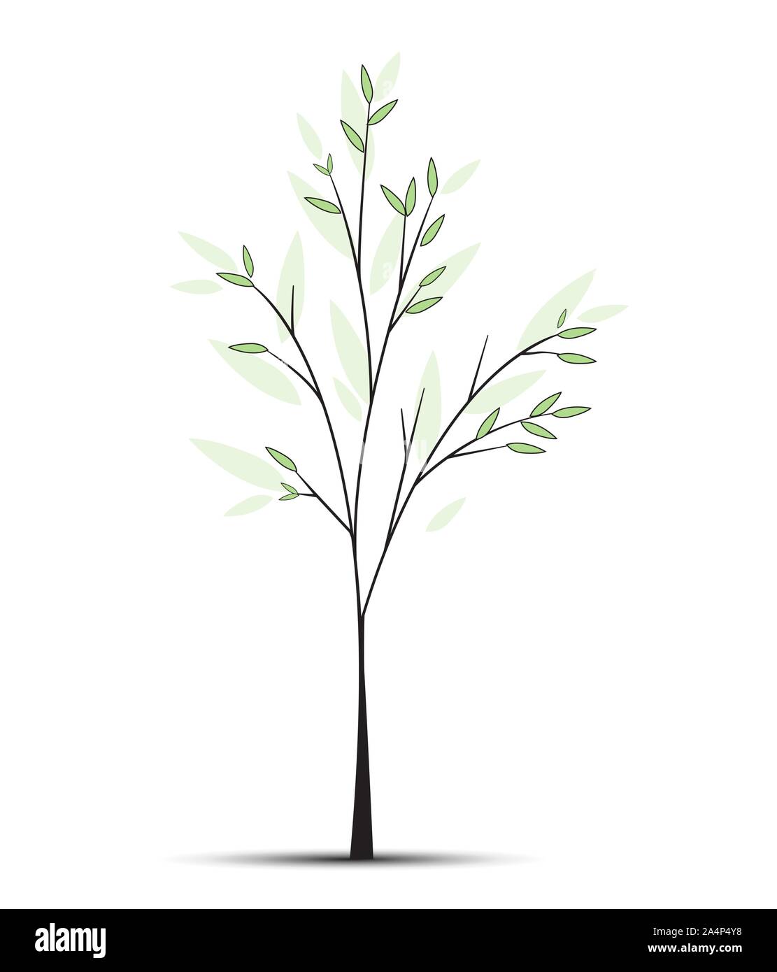 Tree background with green leaves Stock Vector Image & Art - Alamy