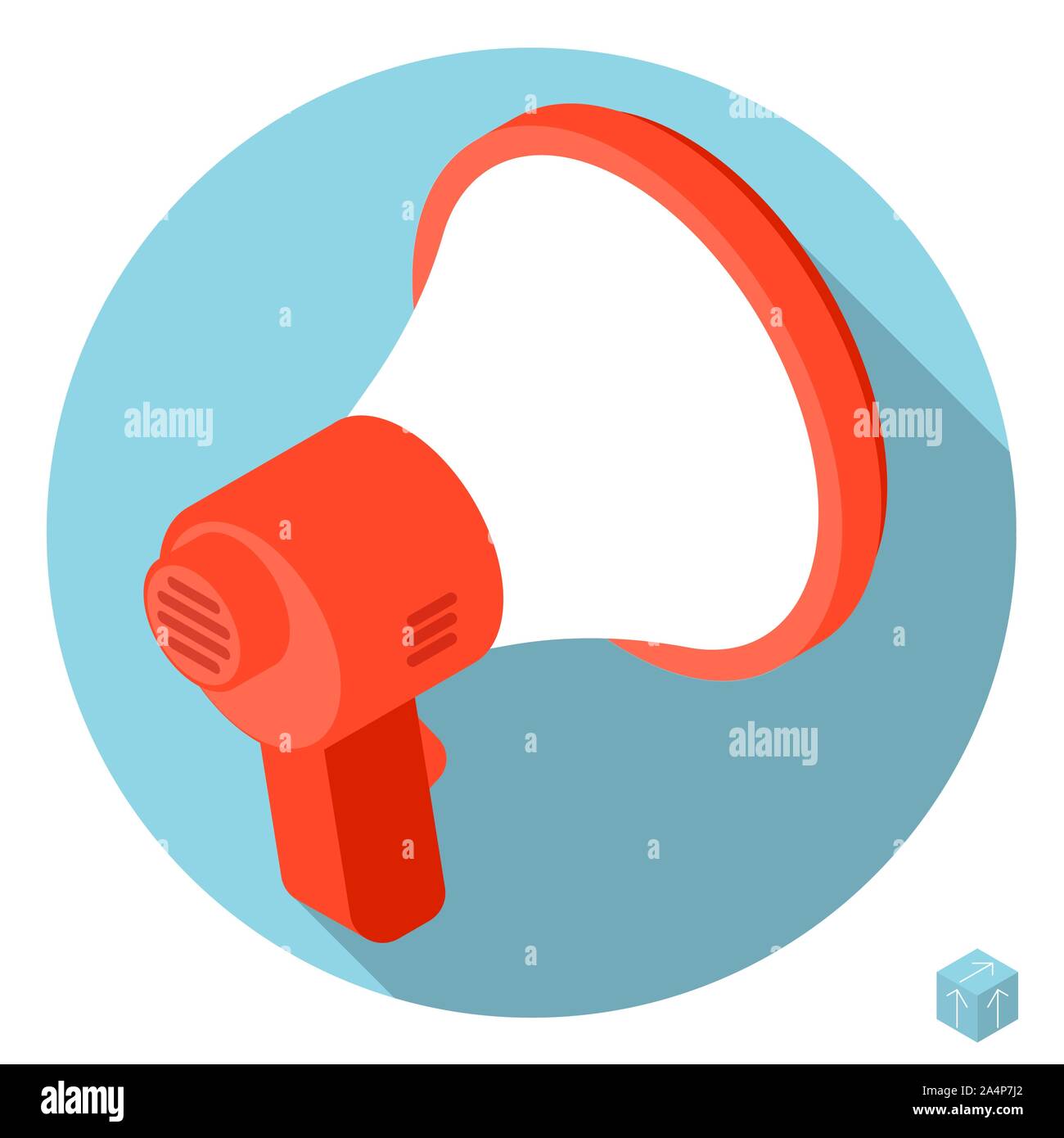 Megaphone vector isometric icon. Stock Vector