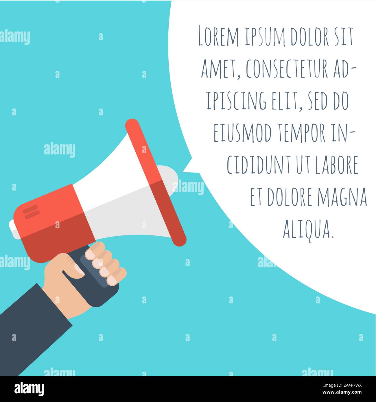 loudspeaker with speech bubble Stock Vector