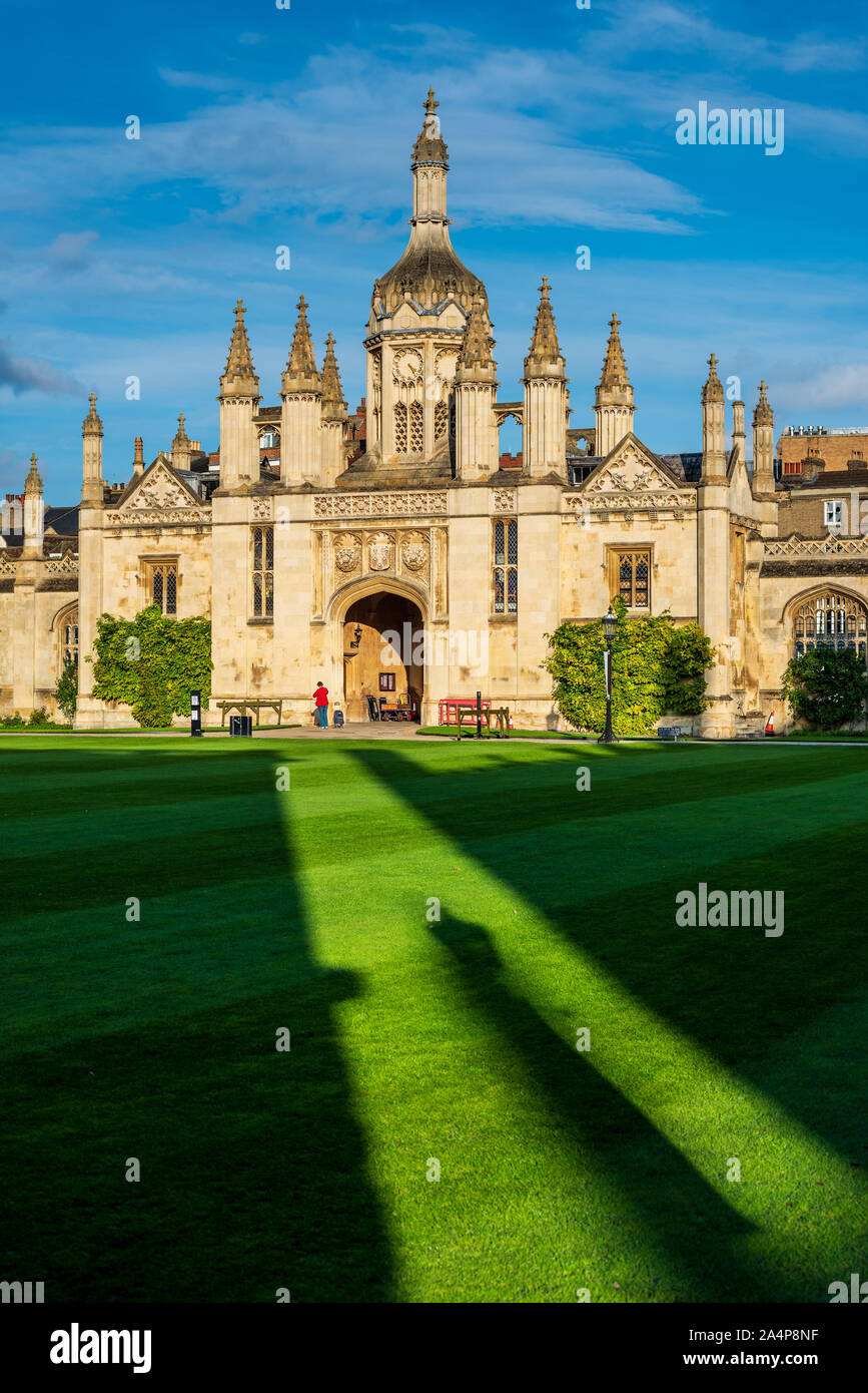 Kings College Cambridge - Gatehouse and Porters Lodge of Kings College, University of Cambridge Stock Photo