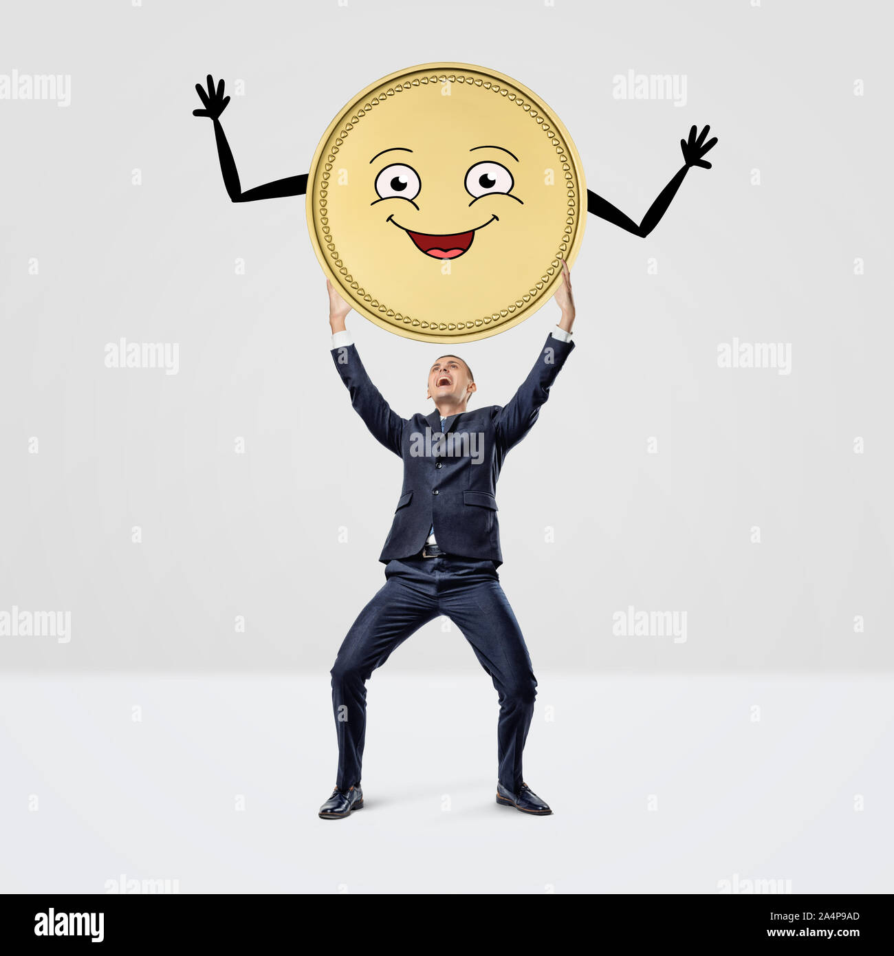 Smiley Face Holding Money