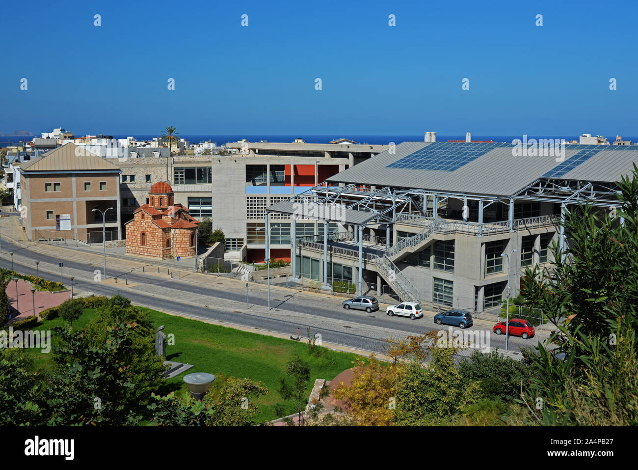 Cultural & conference center of Heraklion, Crete, Greece Stock Photo ...