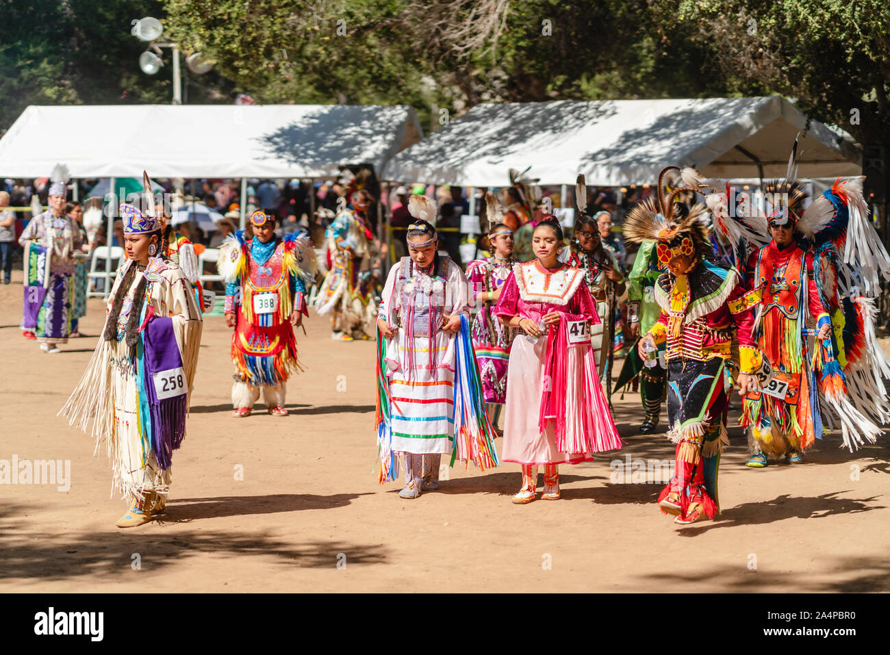 Native Americans gather to celebrate their heritage. Santa Ynez Chumash