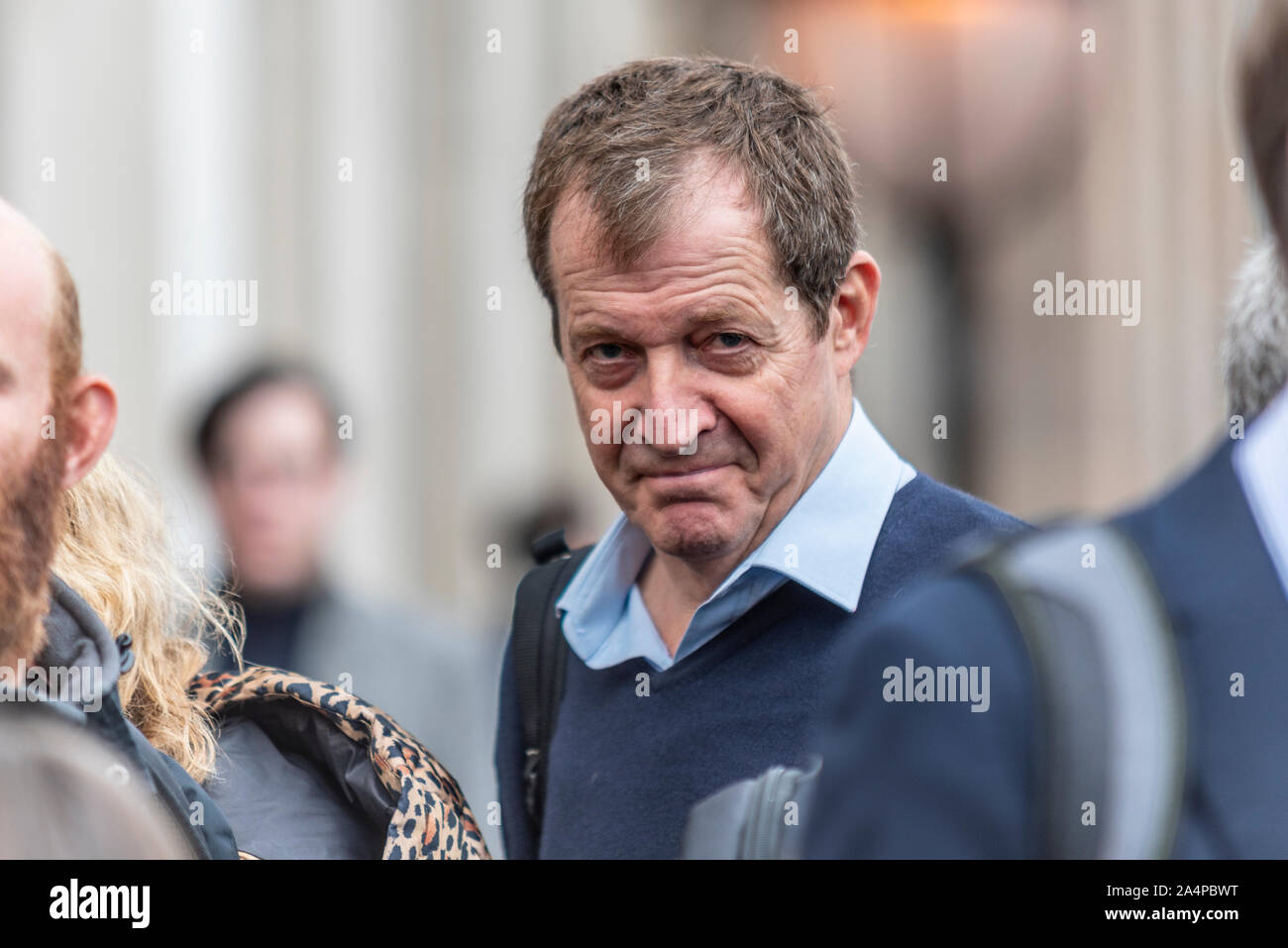 Alastair Campbell arriving for media interviews prior to the State Opening of Parliament, Westminster, London, UK. Former Labour campaign director Stock Photo