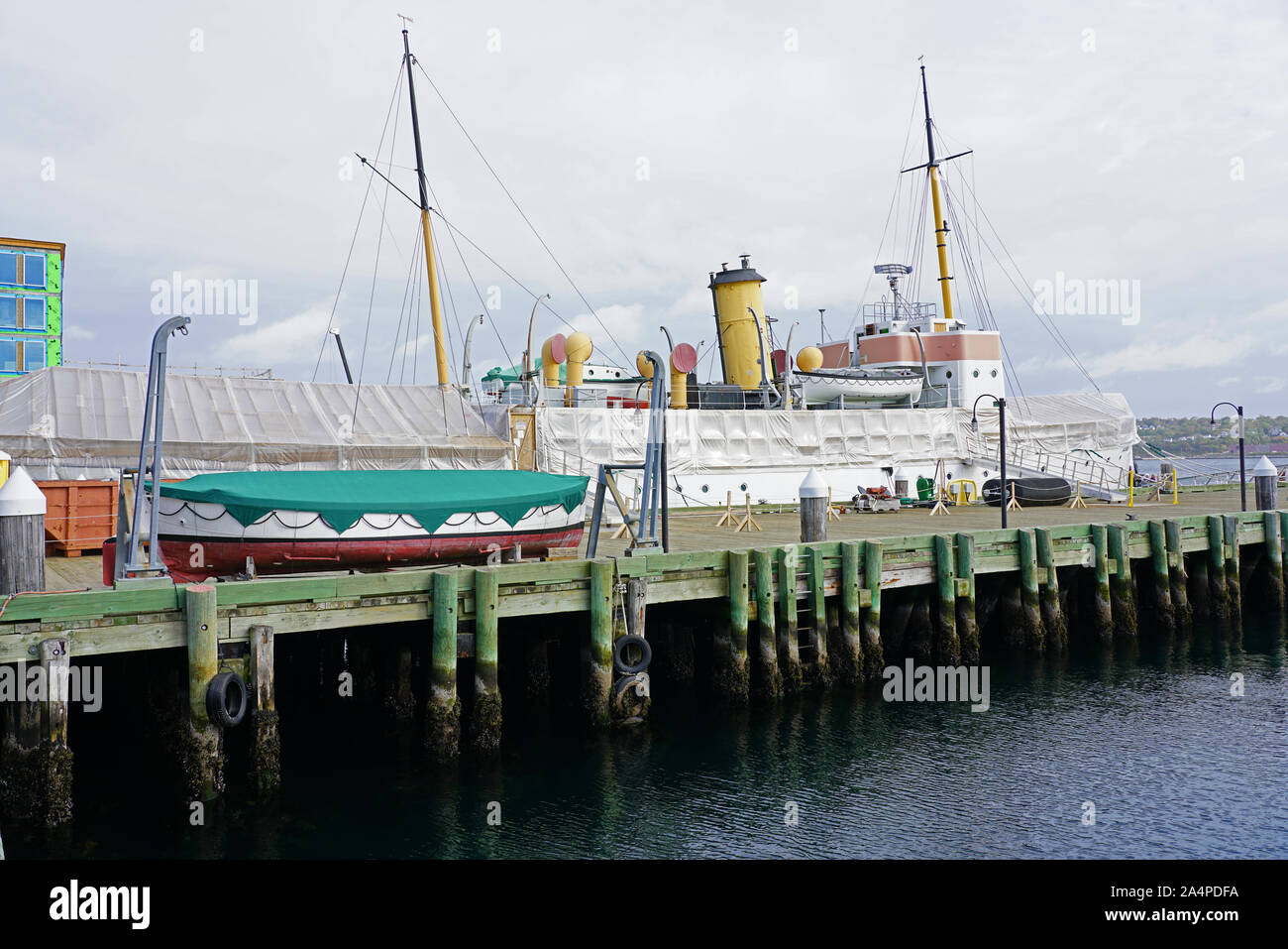 HALIFAX, NOVA SCOTIA -7 OCT 2019- View of the Maritime Museum of the Atlantic on Lower Water Street on the seaport waterfront in Halifax, Nova Scotia, Stock Photo