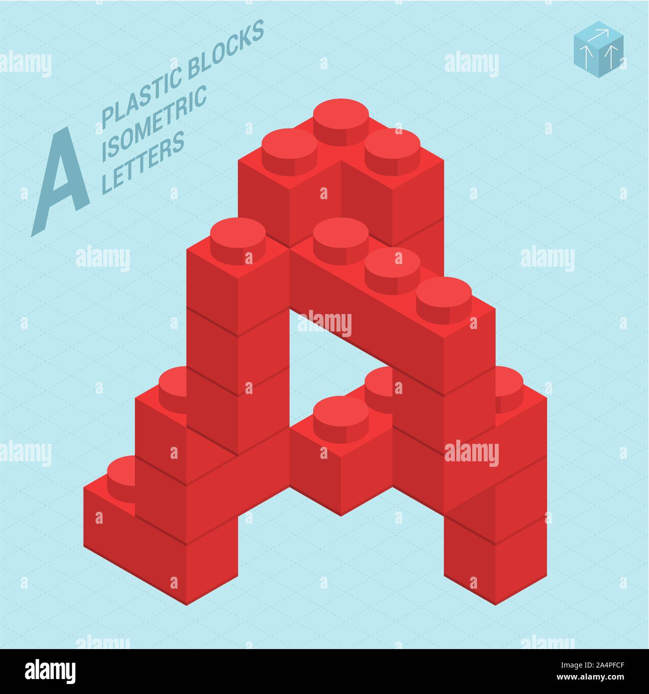 Plastic blocs letters Stock Vector