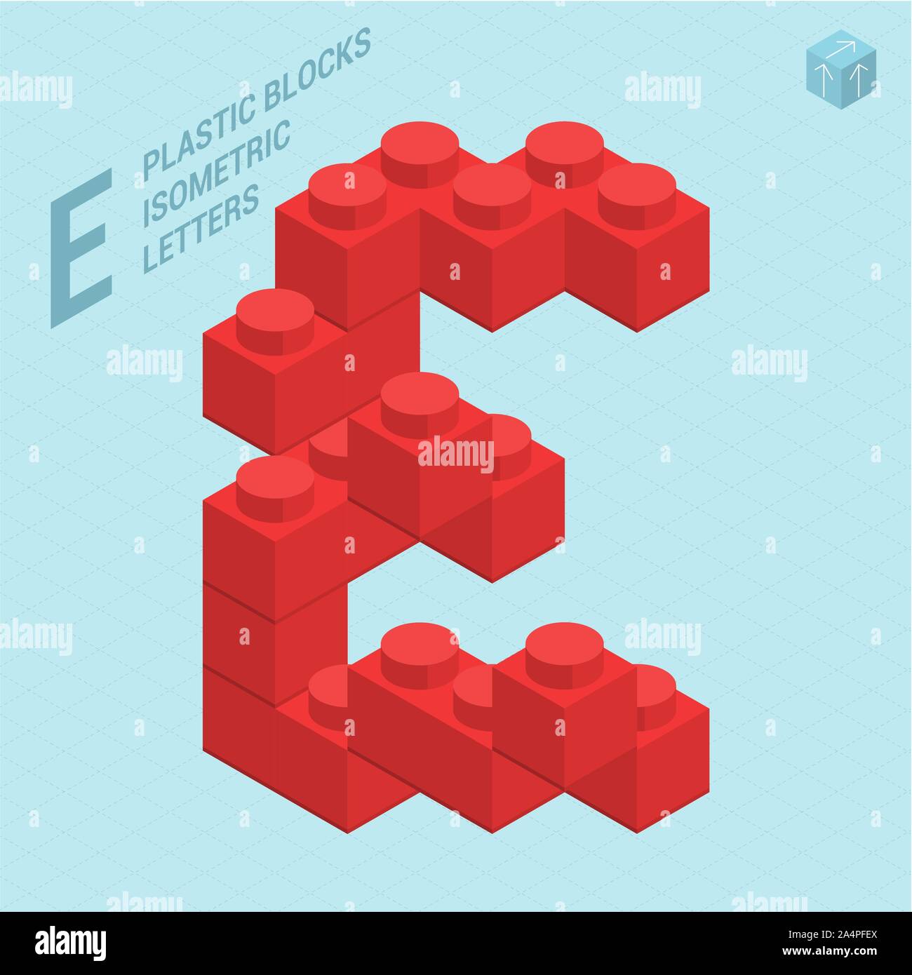 Plastic blocs letters Stock Vector