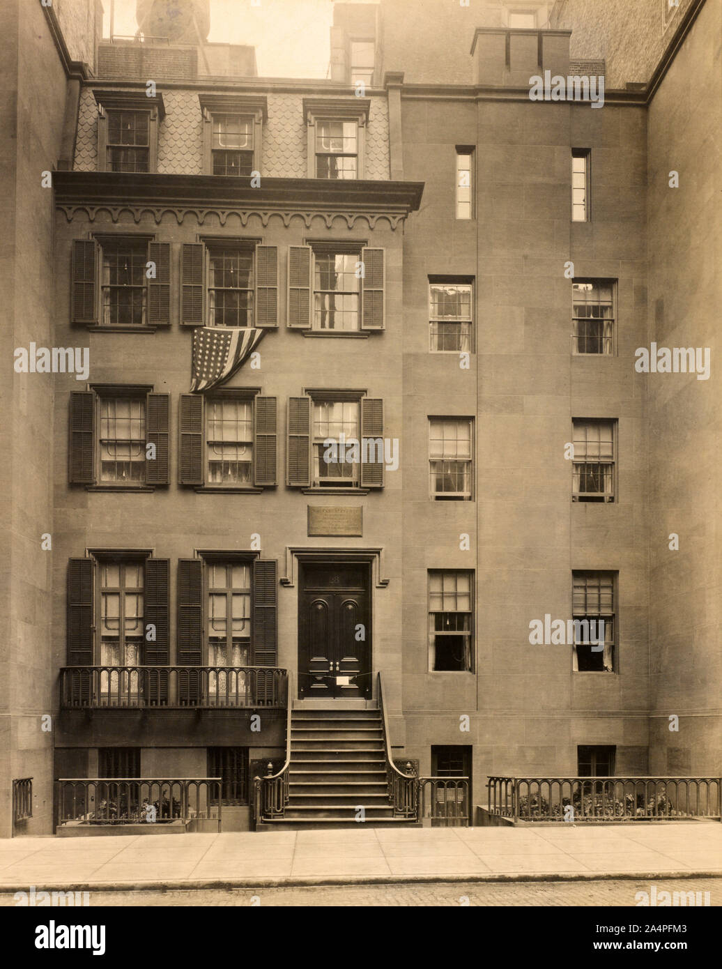 Birthplace of Theodore Roosevelt, New York City, New York, USA, Gillis & Geoghecan, 1923 Stock Photo