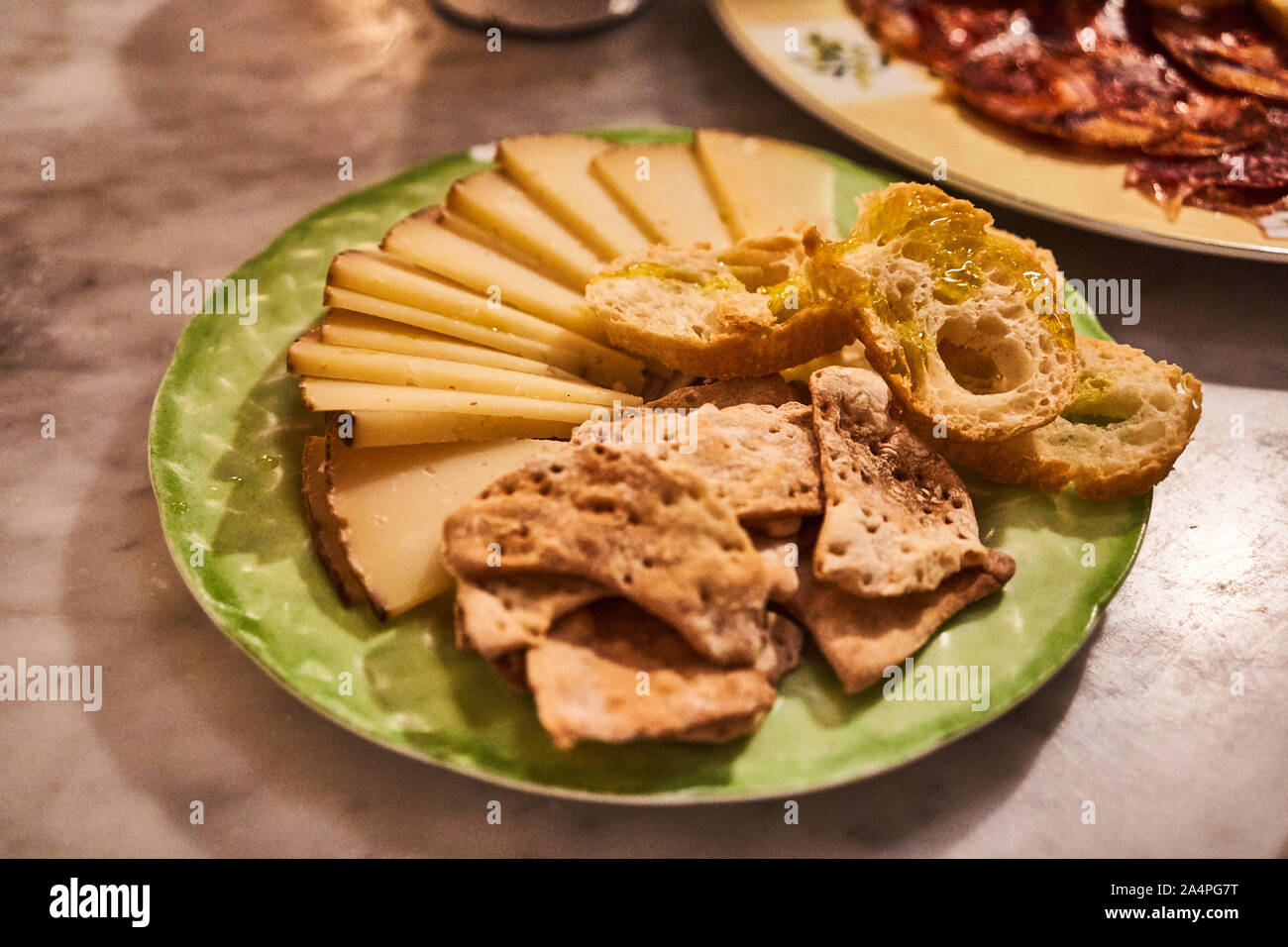 A cheese platter from deli bar Magnum in the Basque country city of ...