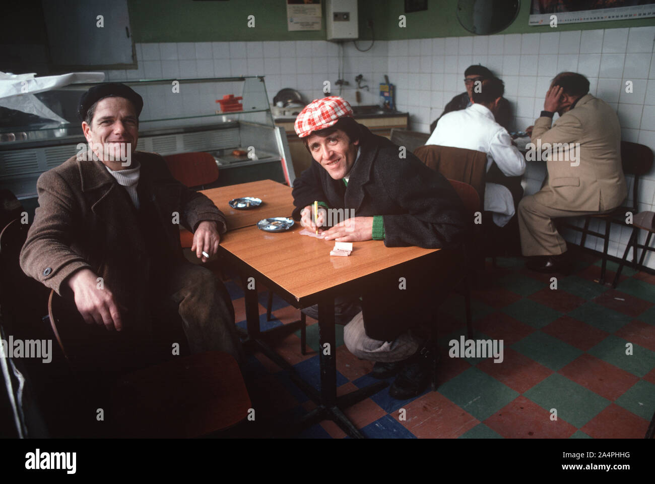 Cafe in historical market area of Sarajevo, former Yugoslavia Stock Photo