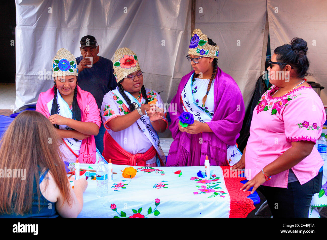 Miss Pascua Yaqui Tribe Native America women at the Tucson Meet