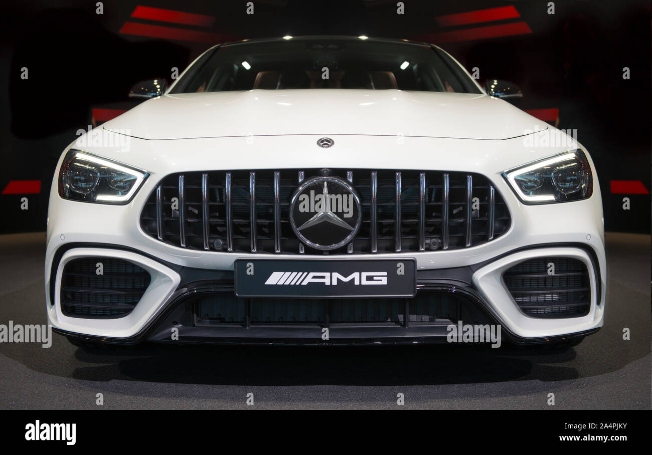 FRANKFURT, GERMANY - SEP 22.09.2019: Mercedes Benz Vision AMG  luxury  concept car reveiled at the Frankfurt IAA Motor Show 2019. Stock Photo