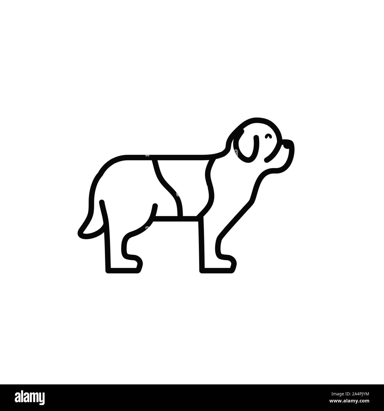 Dog icon design, Mascot pet animal nature cute and puppy theme Vector ...