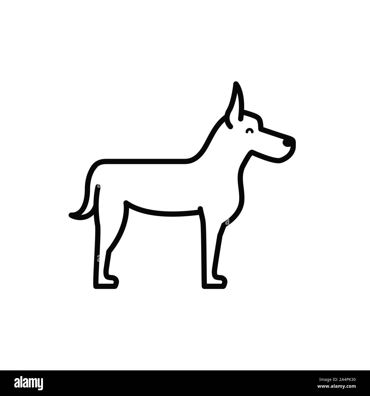 Dog icon design, Mascot pet animal nature cute and puppy theme Vector ...