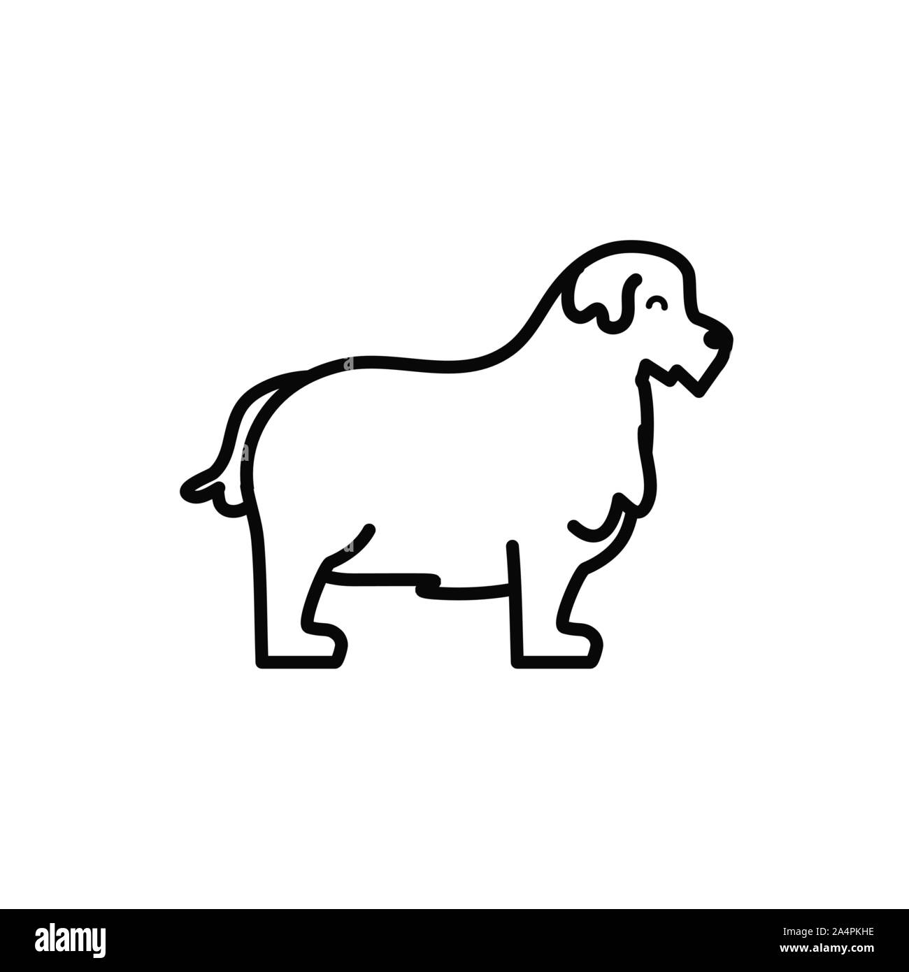 Dog icon design, Mascot pet animal nature cute and puppy theme Vector ...