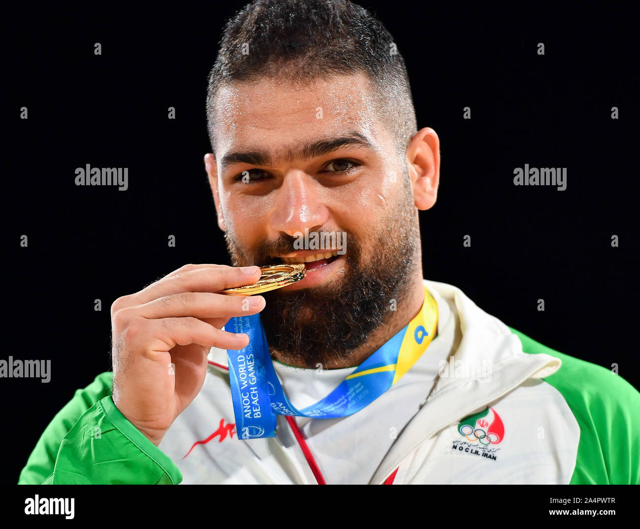 Doha Qatar 15th Oct 2019 Gold Medalist Pouya Rahmani Of Iran
