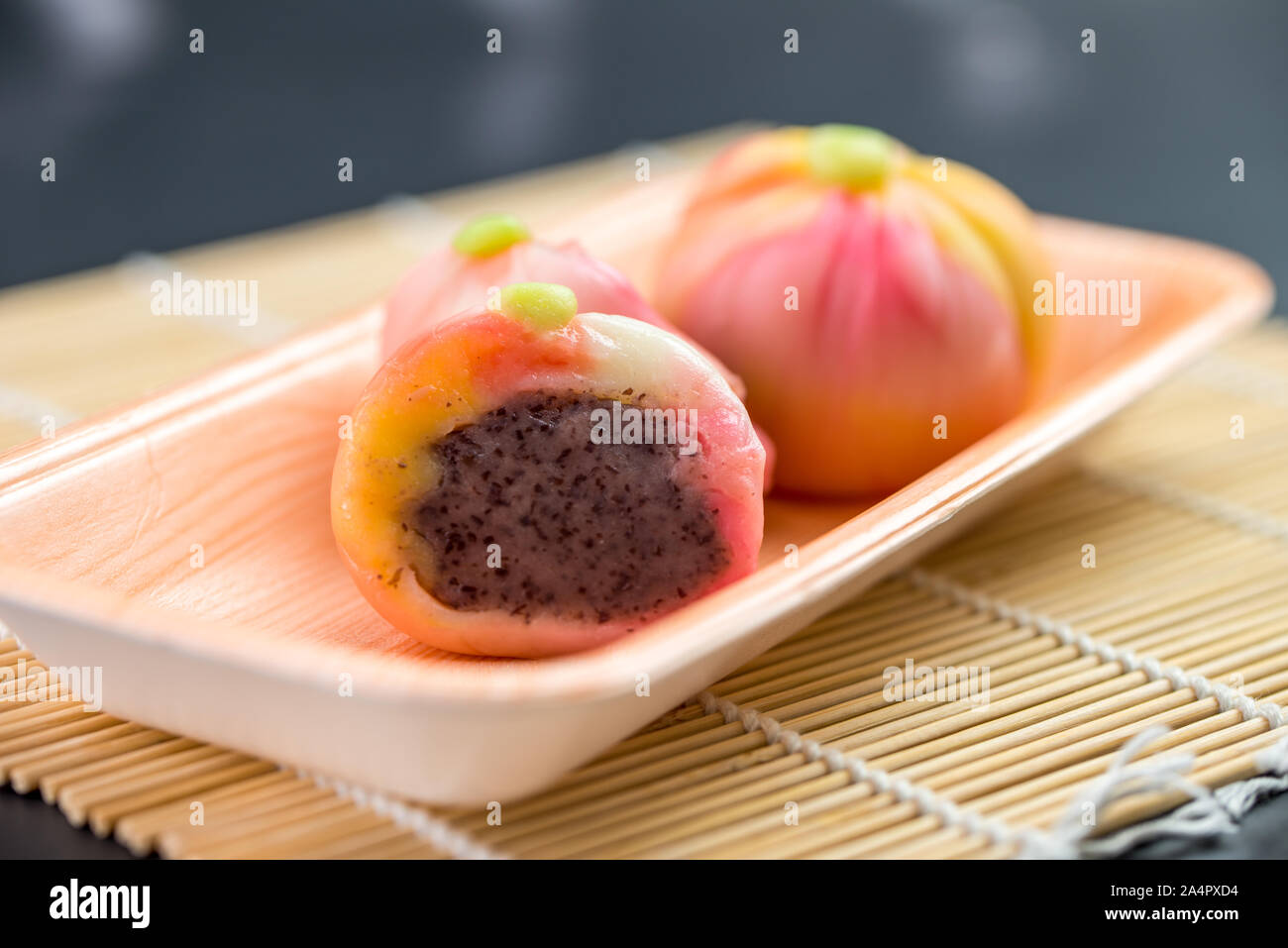 Japanese traditional confectionery cake wagashi Stock Photo