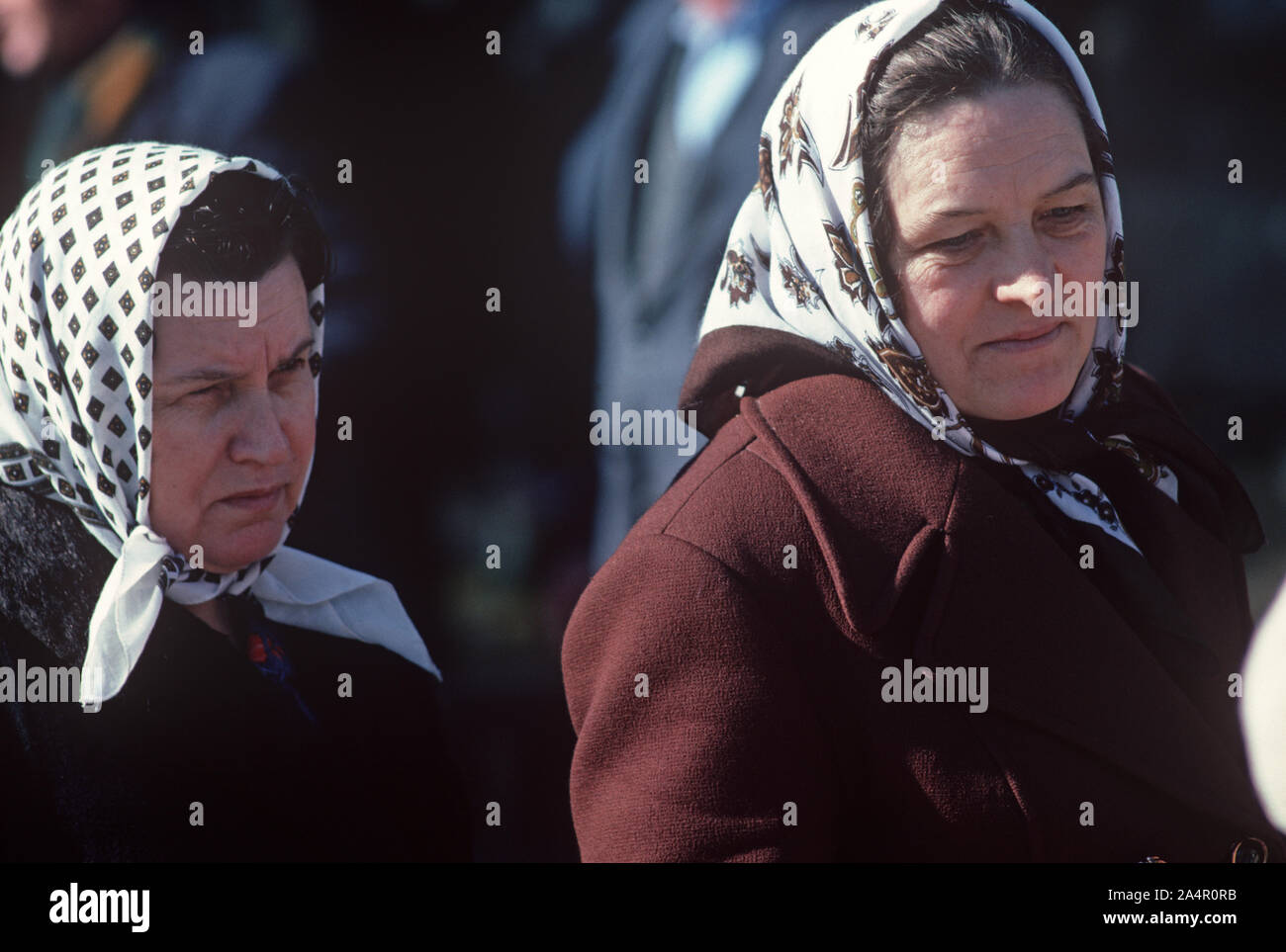 Muslim women with headscarves in Sarajevo, former Yugoslavia Stock Photo