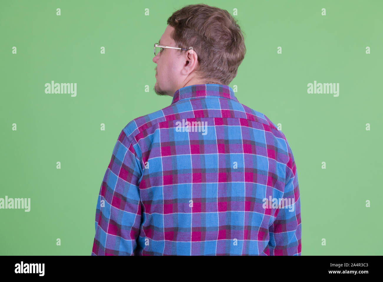 Overweight man rear view hi-res stock photography and images - Alamy