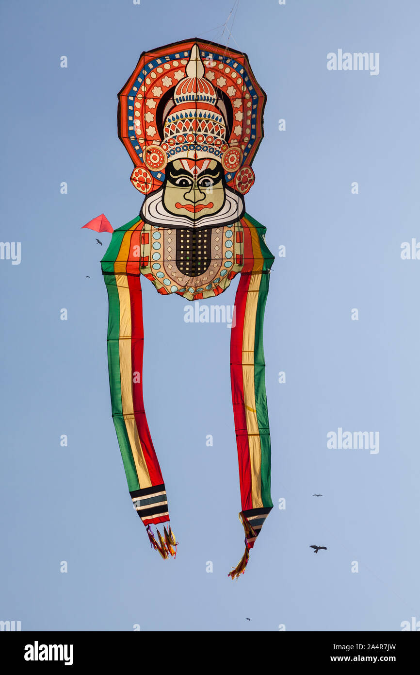 DELHI, INDIA, Various types of kites fly in the air at the India Gate