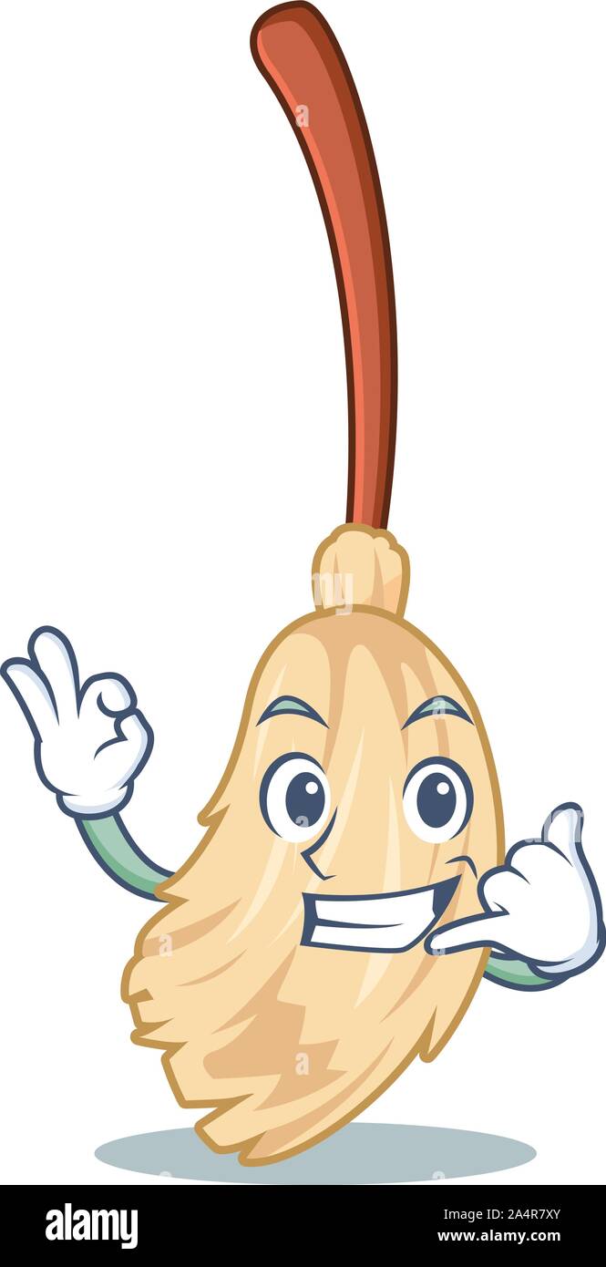 Call me broom behind in the character door Stock Vector Image & Art Alamy