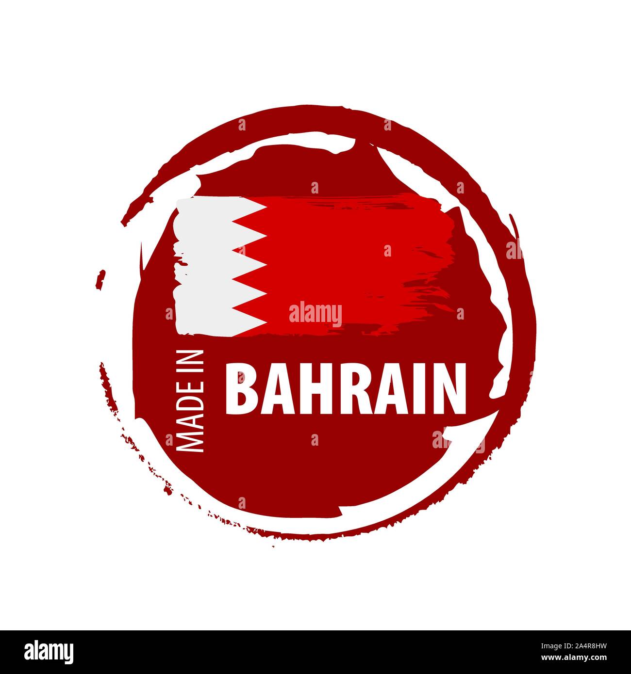 Bahrain flag, vector illustration on a white background Stock Vector ...