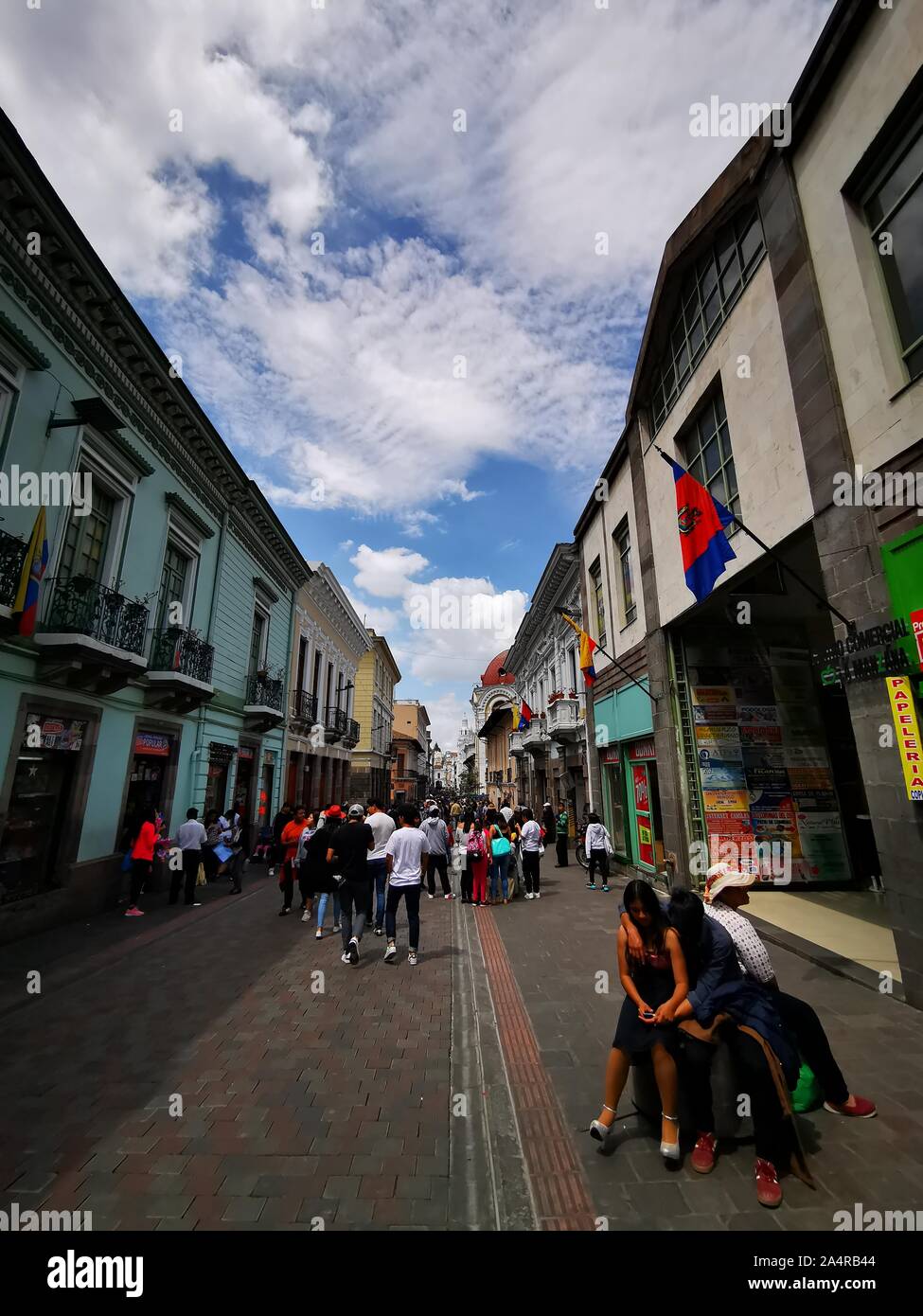 Quito, Ecuador, September 29, 2019 View of the historic centre of Quito, Ecuador. Proclaimed by