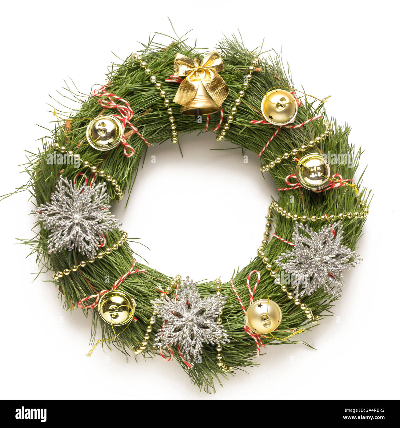 CHRISTMAS Wreath on a white background Stock Photo - Alamy