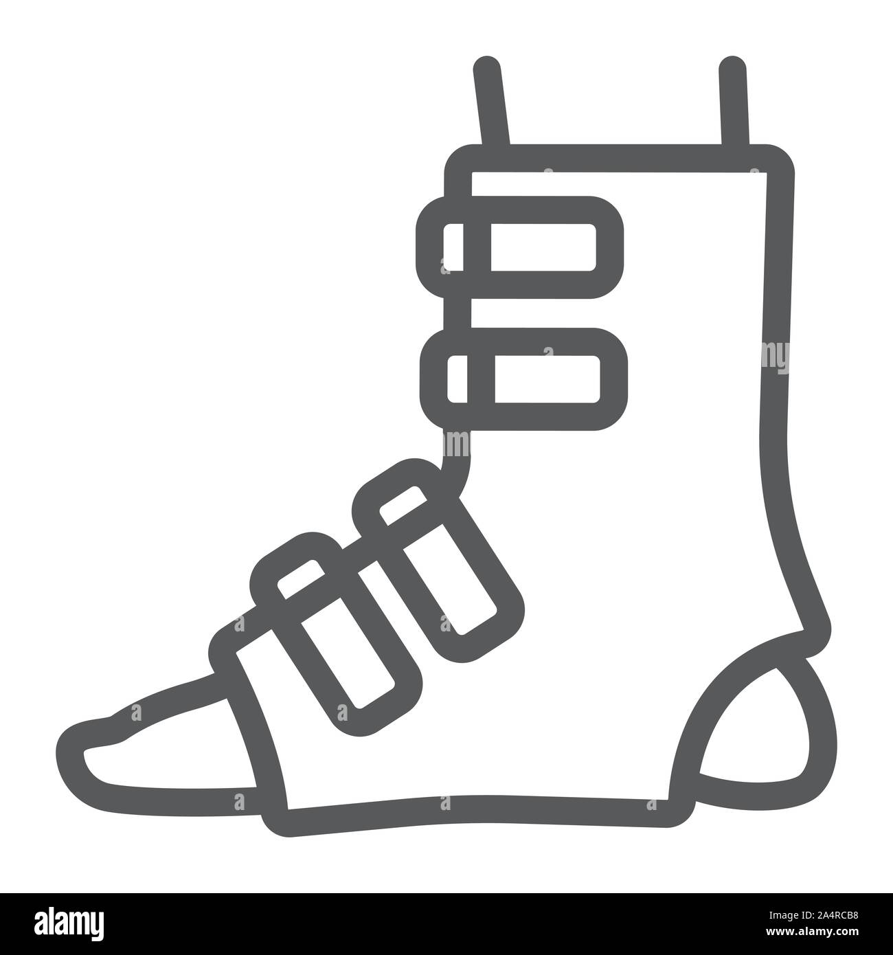Foot splint line icon, orthopedic and medical, leg bandage sign, vector ...
