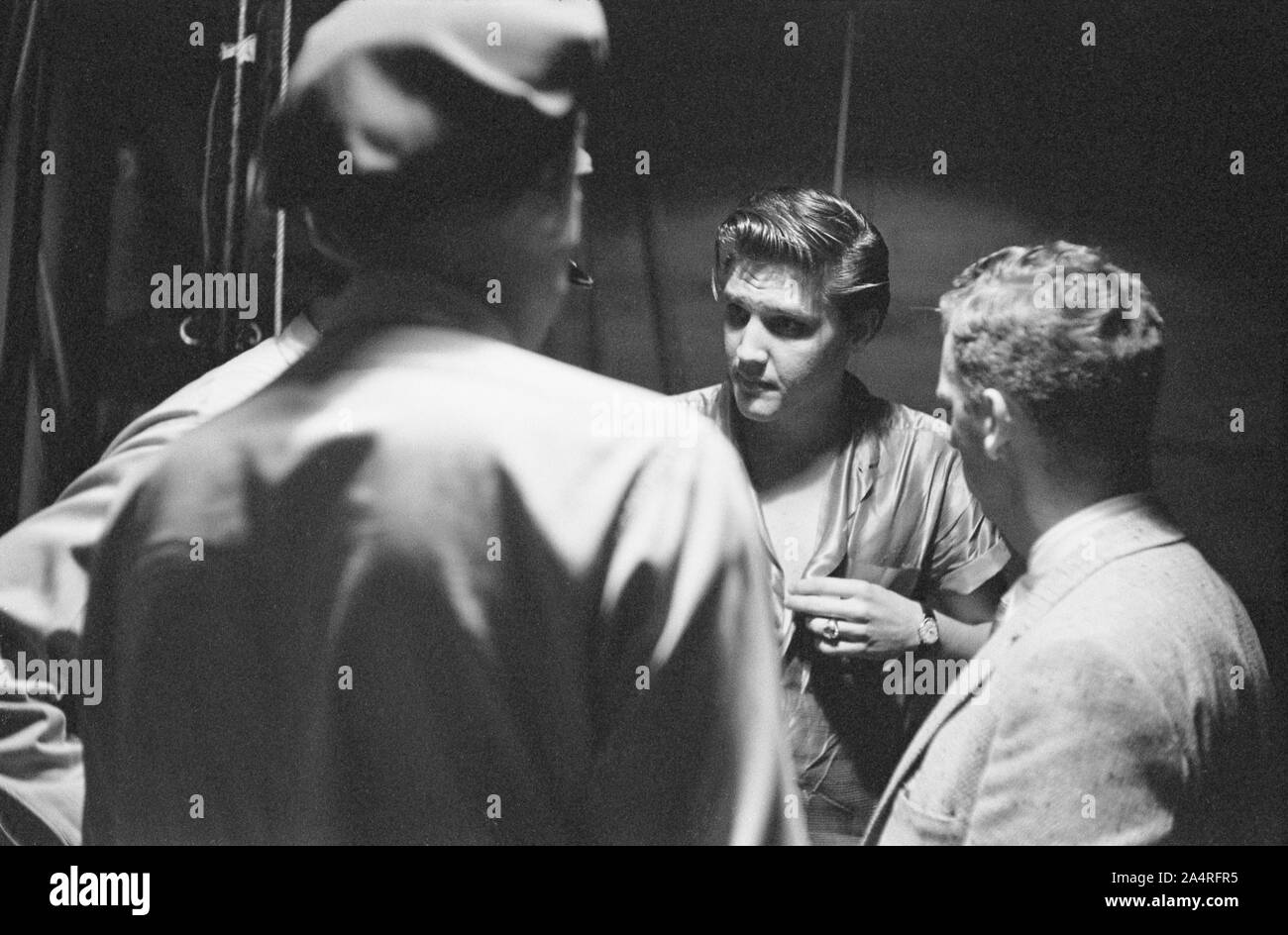 1956 ELVIS PRESLEY Dayton Ohio PHOTO The King smiling Backstage between shows
