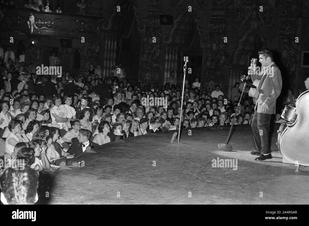 Elvis Presley in concert at the Fox Theater, Detroit, Michigan, May 25