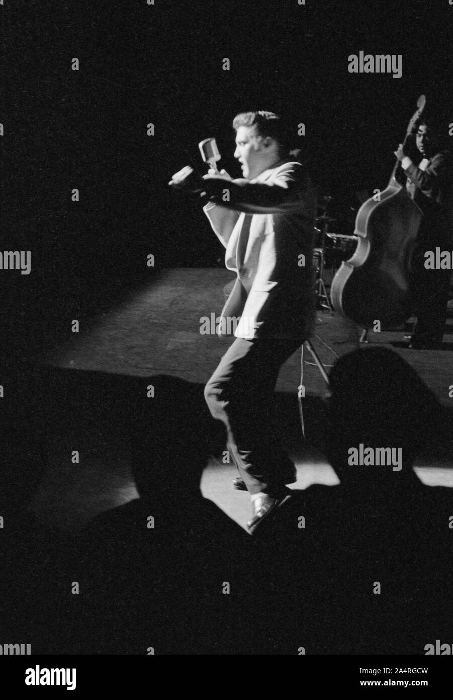 Elvis Presley in concert at the Fox Theater, Detroit, Michigan, May 25