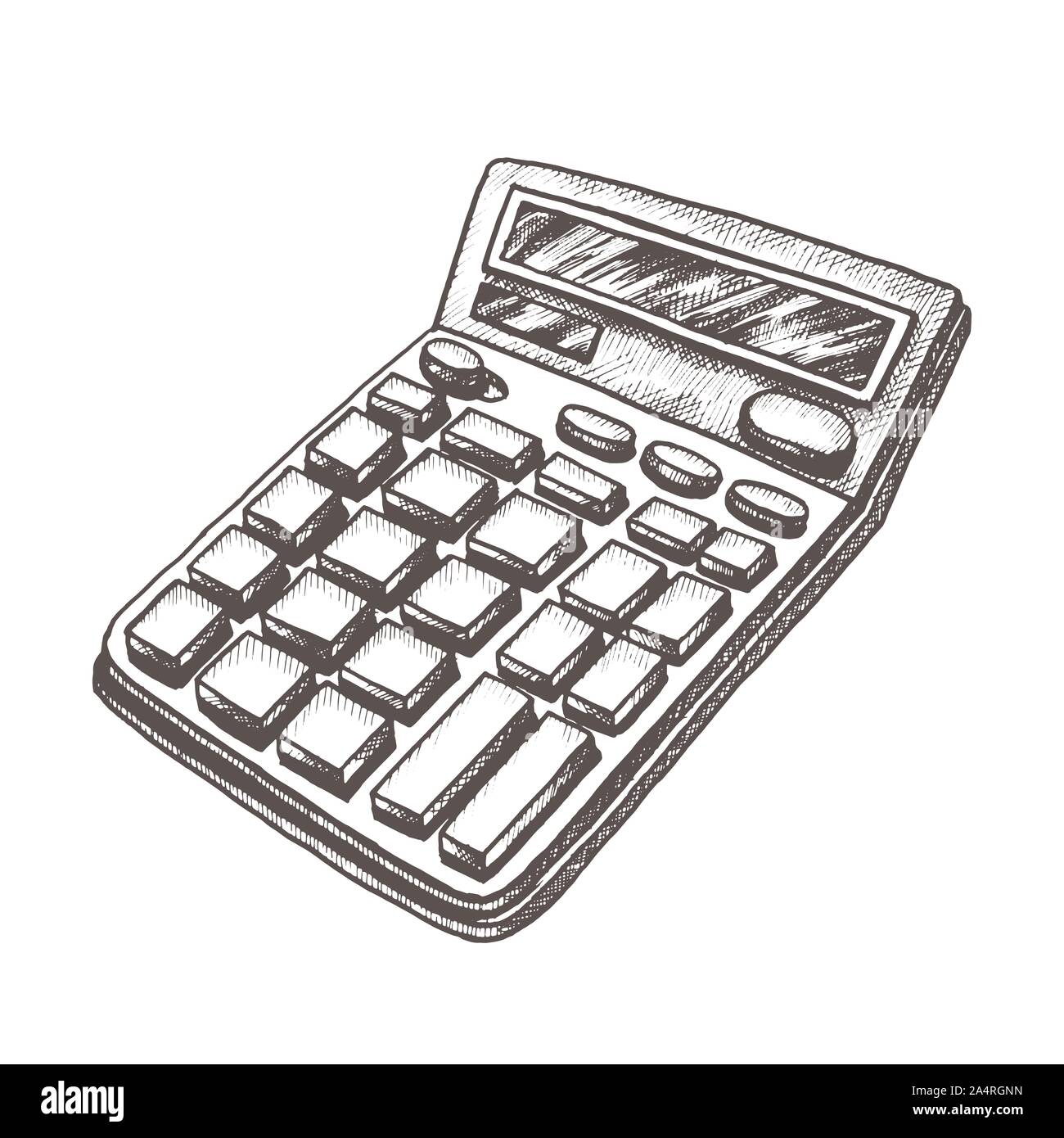 Calculator clipart Black and White Stock Photos & Images Alamy