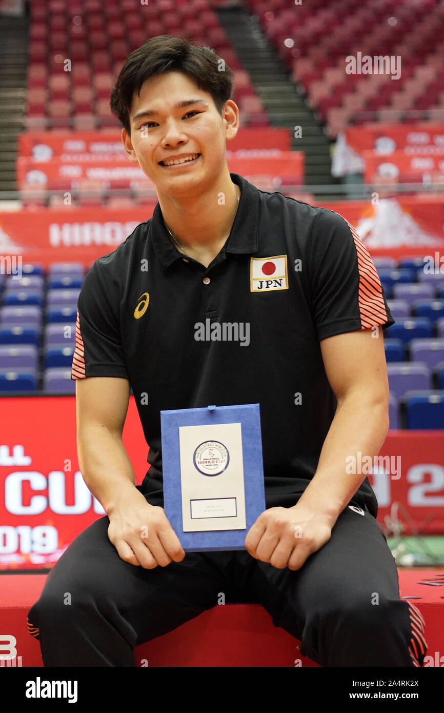 Hiroshima, Japan. 15th Oct, 2019. Best Opposite Spiker Yuji Nishida of