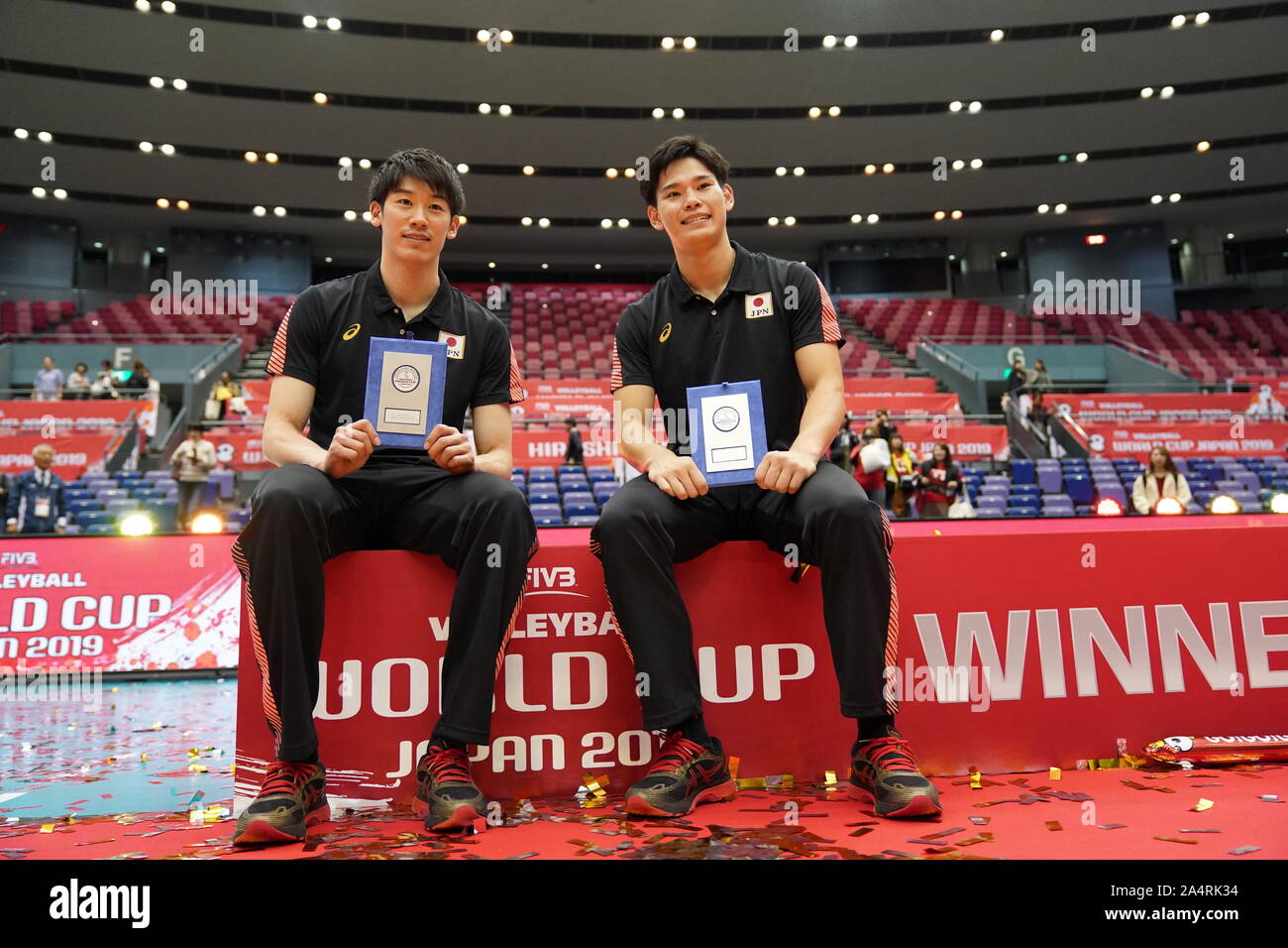 Hiroshima, Japan. 15th Oct, 2019. Best Outside Spikers Yuki Ishikawa