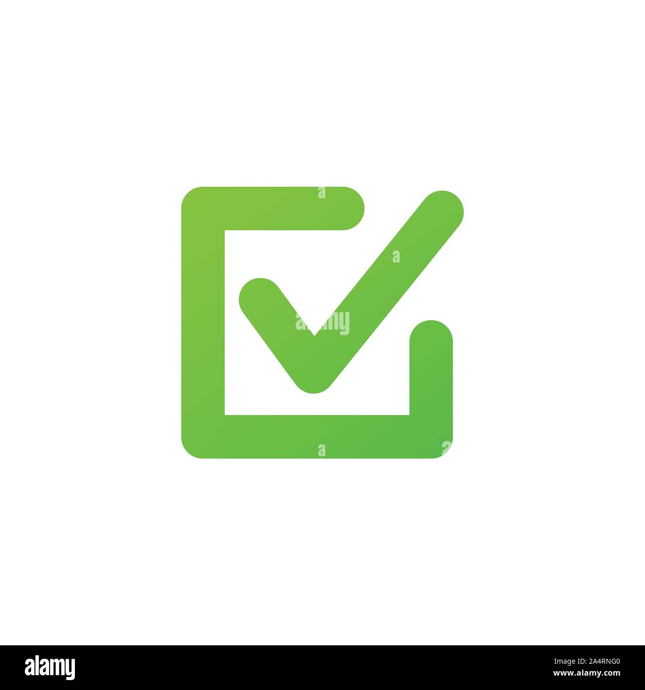 Green Checkbox icon vector illustration isolated on white background